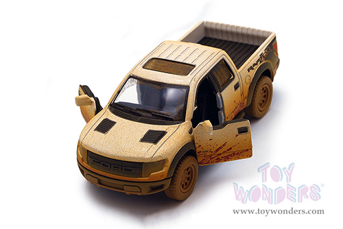 5365DY Kinsmart 2013 Ford F-150 SVT Raptor SuperCrew Pickup Muddy White  Diecast Model Car