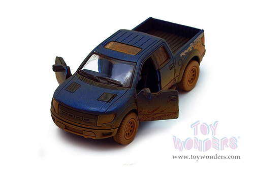 5365DY Kinsmart 2013 Ford F-150 SVT Raptor SuperCrew Pickup Muddy Blue Diecast Model Car