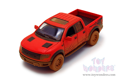 5365DY Kinsmart 2013 Ford F-150 SVT Raptor SuperCrew Pickup Muddy Red Diecast Model Car