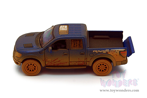 5365DY Kinsmart 2013 Ford F-150 SVT Raptor SuperCrew Pickup Muddy Diecast Model Car