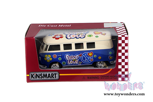 Kinsmart - Volkswagen Classical  Bus (1962, 1/32 scale diecast model car, Blue) 5377FWBU