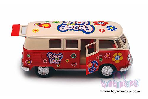 Kinsmart - Volkswagen Classical  Bus (1962, 1/32 scale diecast model car, Red) 5377FWR