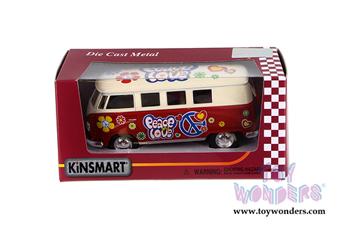 Kinsmart - Volkswagen Classical  Bus (1962, 1/32 scale diecast model car, Red) 5377FWR