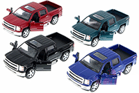 Kinsmart - Chevrolet® Silverado™ Pickup Truck (2014, 1/46 scale die cast model car, Asstd.) 5381D