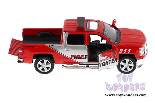 5381DPR Kinsmart 2014 Chevrolet Silverado Police Firefighter Pick-up Diecast Model Car