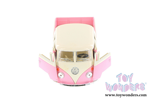 Kinsmart - Volkswagen Classical  Bus Double Cab Pickup (1963, 1/34 scale diecast model car, Asstd.) 5387DY