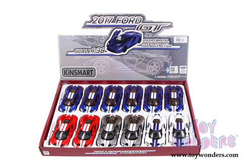 Kinsmart - Ford GT with Stripes Hard Top (2017, 1/38 scale diecast model car, Asstd.) 5391DF/6