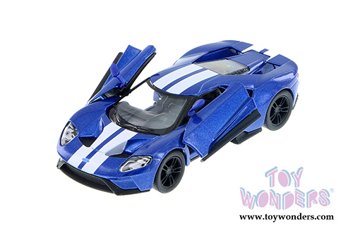 5391DF Kinsmart Blue 2017 Ford GT Hardtop Diecast Model Car