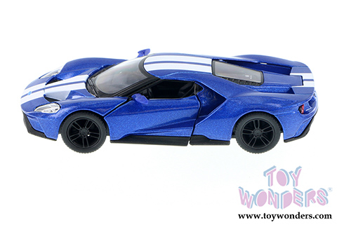 Kinsmart - Ford GT with Stripes Hard Top (2017, 1/38 scale diecast model car, Blue) 5391FWBU