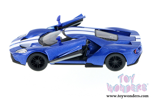 Kinsmart - Ford GT with Stripes Hard Top (2017, 1/38 scale diecast model car, Blue) 5391FWBU