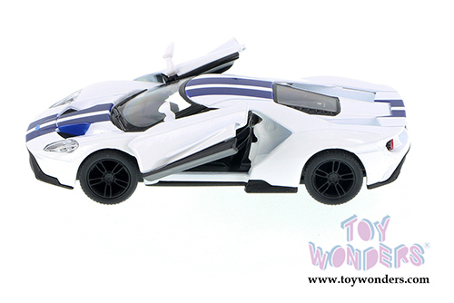 Kinsmart - Ford GT with Stripes Hard Top (2017, 1/38 scale diecast model car, White) 5391FWW