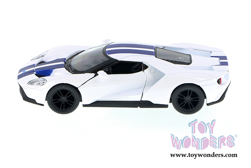 Kinsmart - Ford GT with Stripes Hard Top (2017, 1/38 scale diecast model car, White) 5391FWW