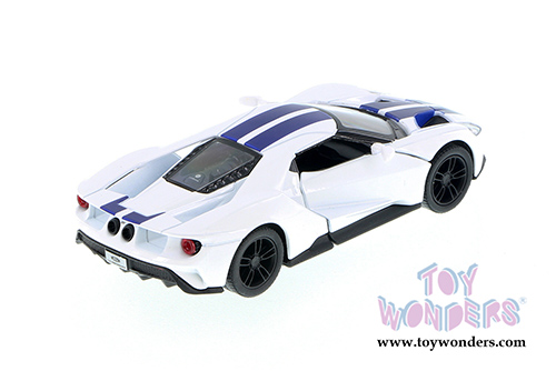 Kinsmart - Ford GT with Stripes Hard Top (2017, 1/38 scale diecast model car, White) 5391FWW