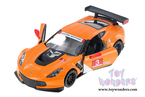 5397D Kinsmart Orange Chevy Corvette C7 Race Car #3 Diecast Model Car