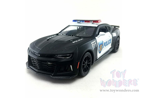 Kinsmart - Chevrolet Camaro ZL1 Police Hard Top (2017, 1/38 scale diecast model car, Black/White) 5399DP