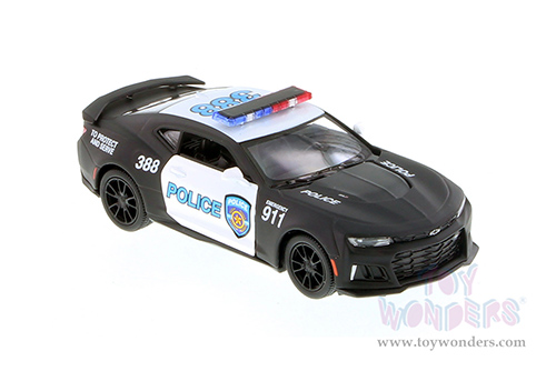 Kinsmart - Chevrolet Camaro ZL1 Police Hard Top (2017, 1/38 scale diecast model car, Black/White) 5399DP