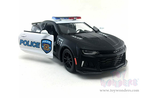 Kinsmart - Chevrolet Camaro ZL1 Police Hard Top (2017, 1/38 scale diecast model car, Black/White) 5399DP