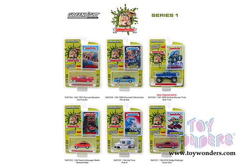 Greenlight - Garbage Pail Kids&reg; Series 1 Assortment (1/64 scale diecast model car, Asstd.) 54010/48