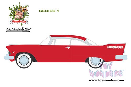 Greenlight - Garbage Pail Kids® Series 1 | Plymouth Belvedere "Quinn Quake" (1957, 1/64 scale diecast model car, Red) 54010A/48