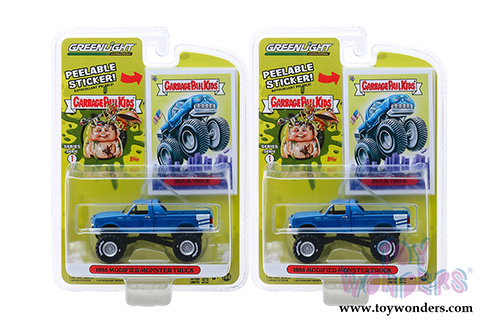 Greenlight - Garbage Pail Kids&reg; Series 1 | Modified Monster Truck "Buck Truck" (1955, 1/64 scale diecast model car, Blue) 54010C/48