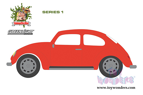 Greenlight - Garbage Pail Kids&reg; Series 1 | Classic Volkswagen Beetle "Redwood Ralph" (1/64 scale diecast model car, Red) 54010D/48