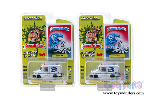 Greenlight - Garbage Pail Kids&reg; Series 1 | Mail Truck "Post Al" (1/64 scale diecast model car, White) 54010E/48