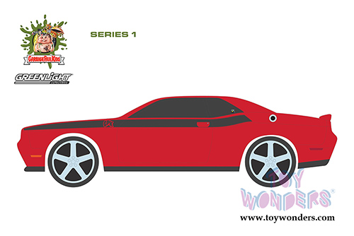 Greenlight - Garbage Pail Kids&reg; Series 1 | Dodge Challenger "Clutch Clint" (2012, 1/64 scale diecast model car, Red) 54010F/48