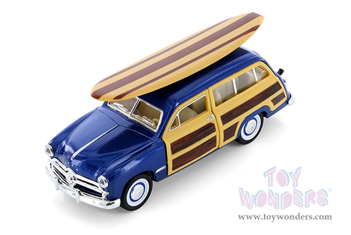 5402DS1 Kinsmart Blue 1949 Ford Woody Wagon Diecast Model Car