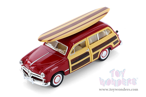 5402DS1 Kinsmart Red 1949 Ford Woody Wagon Diecast Model Car