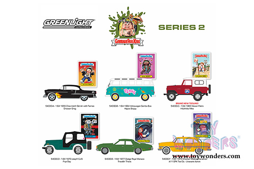 Greenlight - Garbage Pail Kids&reg; Series 2 Assortment (1/64 scale diecast model car, Asstd.) 54030/48