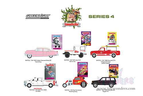 Greenlight - Garbage Pail Kids&reg; Series 4 Assortment (1/64 scale diecast model car, Asstd.) 54070/48