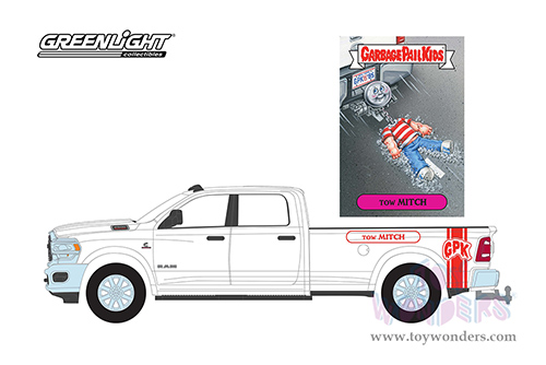 Greenlight - Garbage Pail Kids® Series 4 | Ram 2500 Pickup Truck "Tow Mitch" (2021, 1/64 scale diecast model car, White) 54070D/48