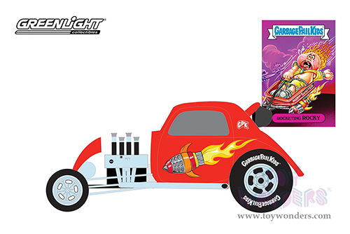 Greenlight - Garbage Pail Kids&reg; Series 4 | Topo Fuel Altered Coupe "Rocketing Rocky" (1/64 scale diecast model car, Red) 54070E/48