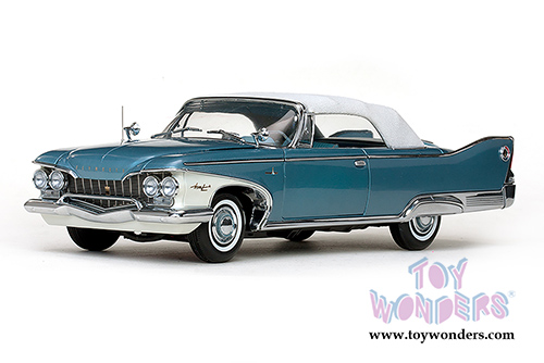 Sun Star Platinum - Plymouth Fury Closed Convertible (1960, 1/18 scale diecast model car, White/Twilight Blue Metallic) 5412