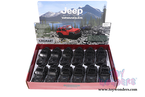 5412DA/BK Kinsmart 2018 Jeep Wrangler Rubicon Diecast Model Car Display Box Package