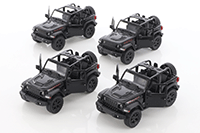 Show product details for Kinsmart - Jeep® Wrangler Rubicon Open Top (2018, 1/34 scale die cast model car, Black) 5412DA/BK