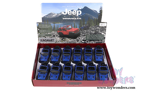 5412DA/BU Kinsmart 2018 Jeep Wrangler Rubicon Diecast Model Car Display Box Package