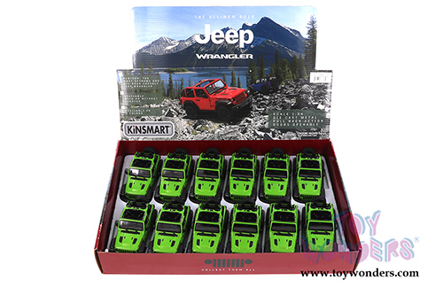 5412DA/GN Kinsmart 2018 Jeep Wrangler Rubicon Diecast Model Car Display Box Package
