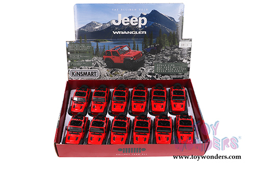 Kinsmart - Jeep® Wrangler Rubicon Open Top (2018, 1/34 scale die cast model car, Red) 5412DA/R