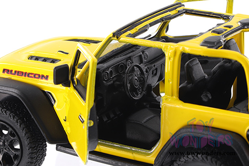 Kinsmart - Jeep® Wrangler Rubicon Open Top (2018, 1/34 scale die cast model car, Yellow) 5412DA/YL