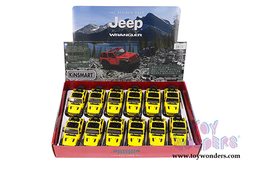 Kinsmart - Jeep® Wrangler Rubicon Open Top (2018, 1/34 scale die cast model car, Yellow) 5412DA/YL