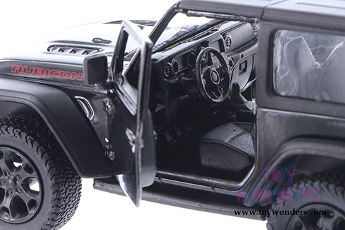 Kinsmart - Jeep® Wrangler Rubicon Hard Top (2018, 1/34 scale die cast model car, Black) 5412DK/BK