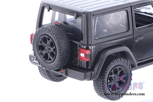 Kinsmart - Jeep® Wrangler Rubicon Hard Top (2018, 1/34 scale die cast model car, Black) 5412DK/BK