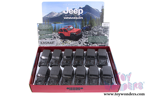 Kinsmart - Jeep® Wrangler Rubicon Hard Top (2018, 1/34 scale die cast model car, Black) 5412DK/BK