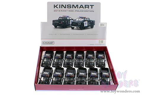 5413DP Kinsmart 2019 Dodge Ram 1500 Police Pick-Up truck Diecast Model Car Display Box Package