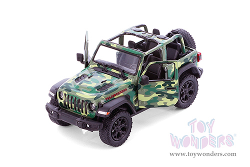 5420DA Kinsmart 2018 Jeep Wrangler Rubicon Camo Open Top Diecast Model Car