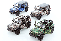 Kinsmart - Jeep® Wrangler Rubicon Camo Assortment (2018, 1/34 scale die cast model car, Asstd.) 5420DAB