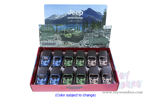 5420DB Kinsmart 2018 Jeep Wrangler Rubicon Camo Diecast Model Car Display Box Package