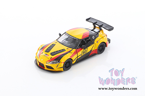 5421DF Kinsmart Yellow Toyota GR Supra Racing Concept Hardtop Diecast Model Car