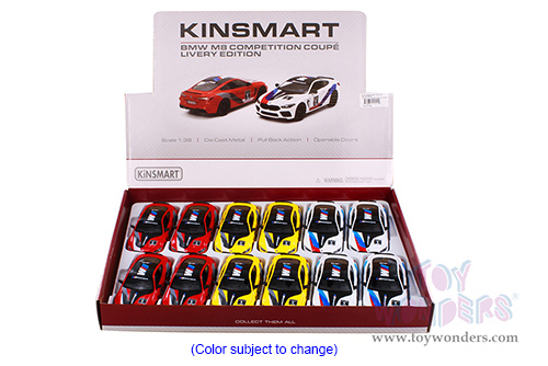 5425DF Kinsmart BMW M8 Competition Coupé Livery Edition Diecast Model Car Display Box Package